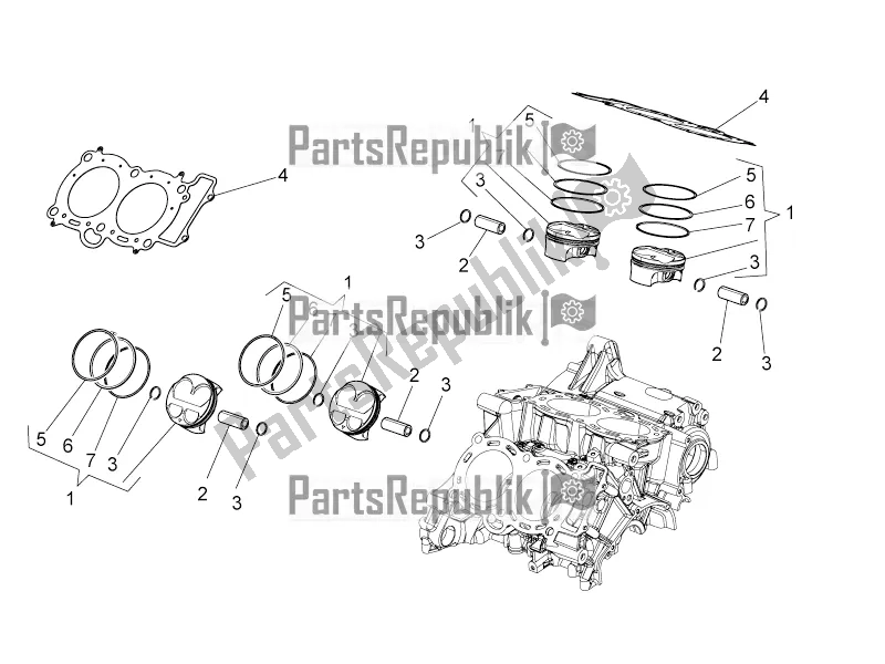 Alle onderdelen voor de Cilinder - Zuiger van de Aprilia Tuono V4 Factory 1100 Superpole USA 2019