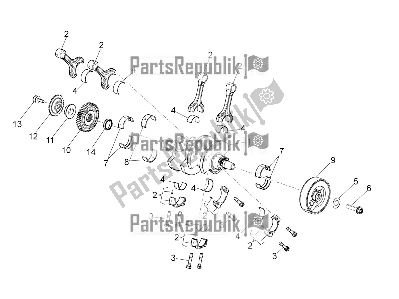 All parts for the Drive Shaft of the Aprilia Tuono V4 Factory 1100 Superpole USA 2019