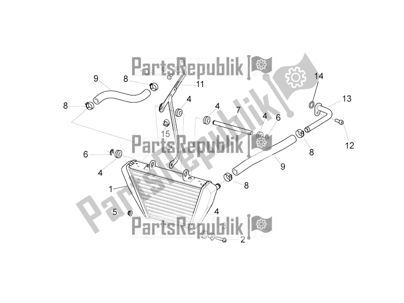 Toutes les pièces pour le Radiateur D'huile du Aprilia Tuono V4 Factory 1100 Superpole USA 2019