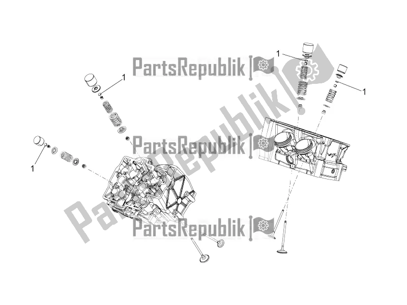 All parts for the Valves Pads of the Aprilia Tuono V4 Factory 1100 Superpole USA 2019