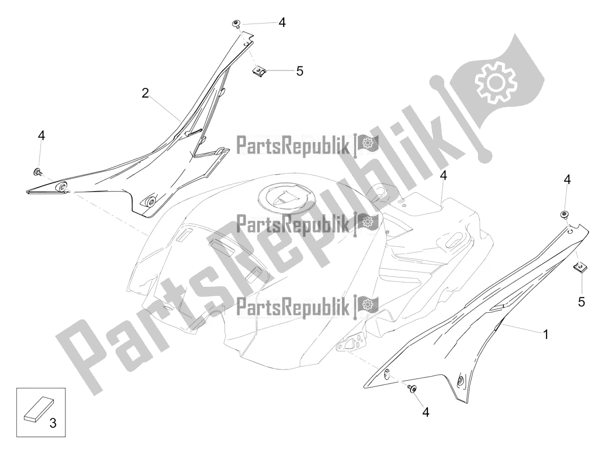 All parts for the Central Body of the Aprilia Tuono V4 Factory 1100 Superpole USA 2020