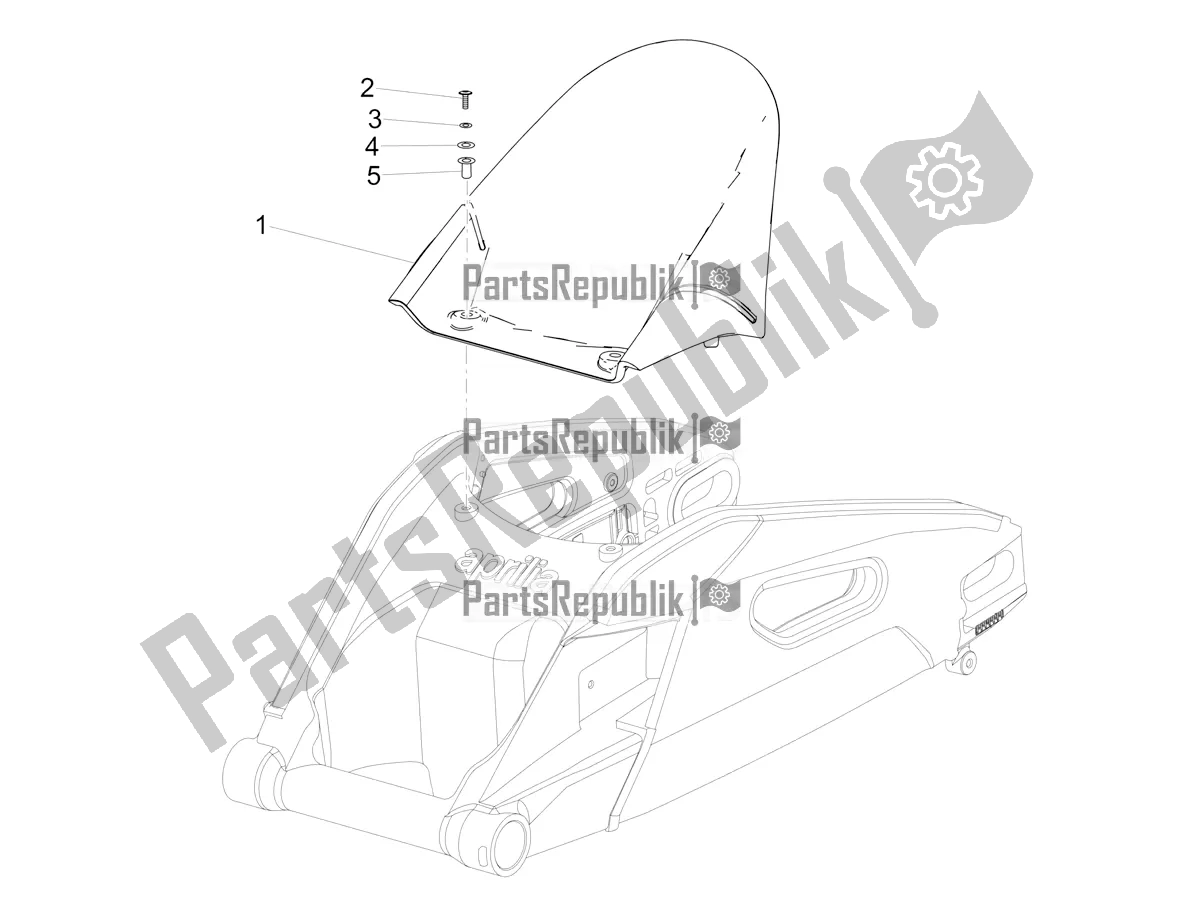 Alle Teile für das Hinterer Kotflügel des Aprilia Tuono V4 Factory 1100 Superpole USA 2020