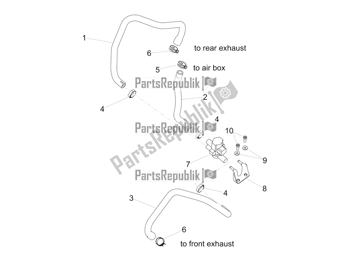 Todas as partes de Ar Secundário do Aprilia Tuono V4 Factory 1100 Superpole USA 2020