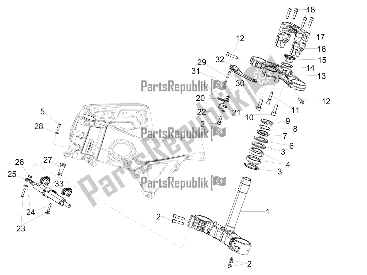 Wszystkie części do Sterowniczy Aprilia Tuono V4 Factory 1100 Superpole USA 2020