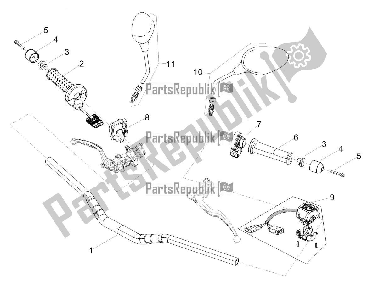 All parts for the Handlebar - Controls of the Aprilia Tuono V4 Factory 1100 Superpole USA 2022