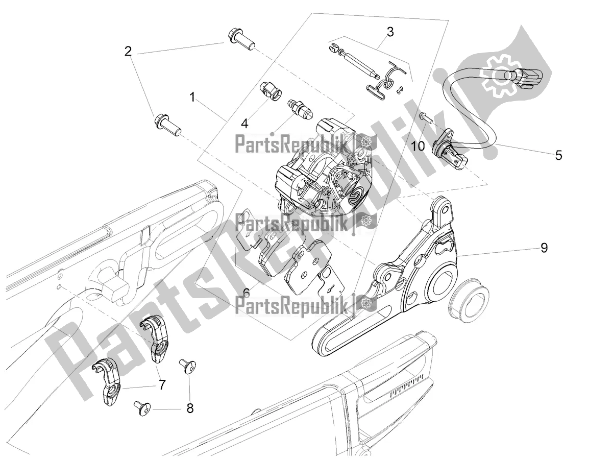 Alle Teile für das Bremssattel Hinten des Aprilia Tuono V4 Factory 1100 Superpole USA 2022