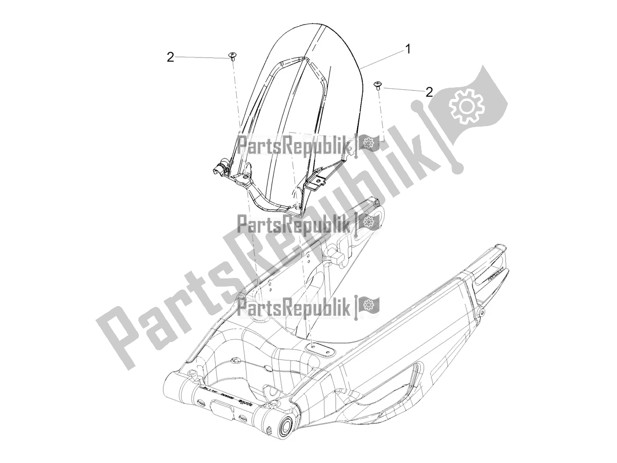 Alle onderdelen voor de Achterspatbord van de Aprilia Tuono V4 Factory 1100 Superpole USA 2022