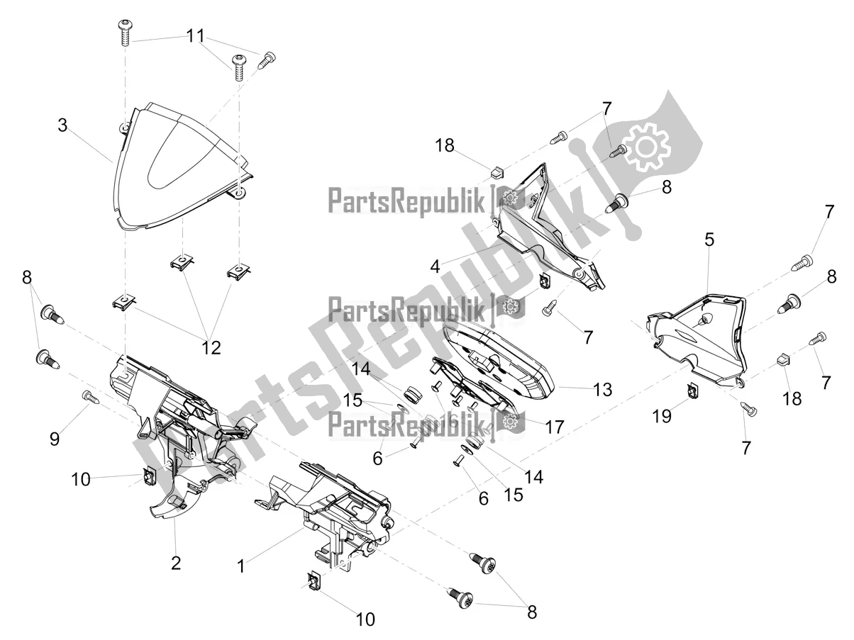 Todas as partes de Instrumentos do Aprilia Tuono V4 Factory 1100 Superpole USA E4 2021