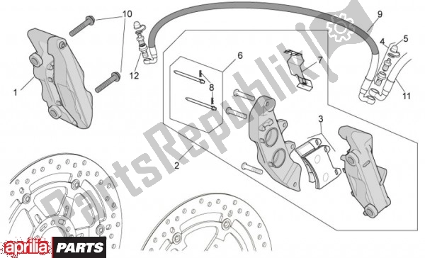 Tutte le parti per il Remsysteem Voor del Aprilia Tuono V4 R 4 T Aprc 77 1000 2011