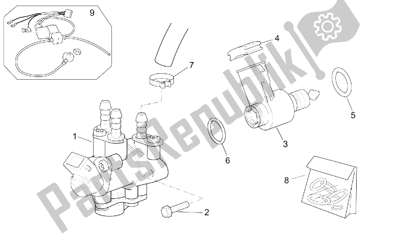 Toutes les pièces pour le Unité D'injection (ditech) du Aprilia Scarabeo 50 Ditech 2001