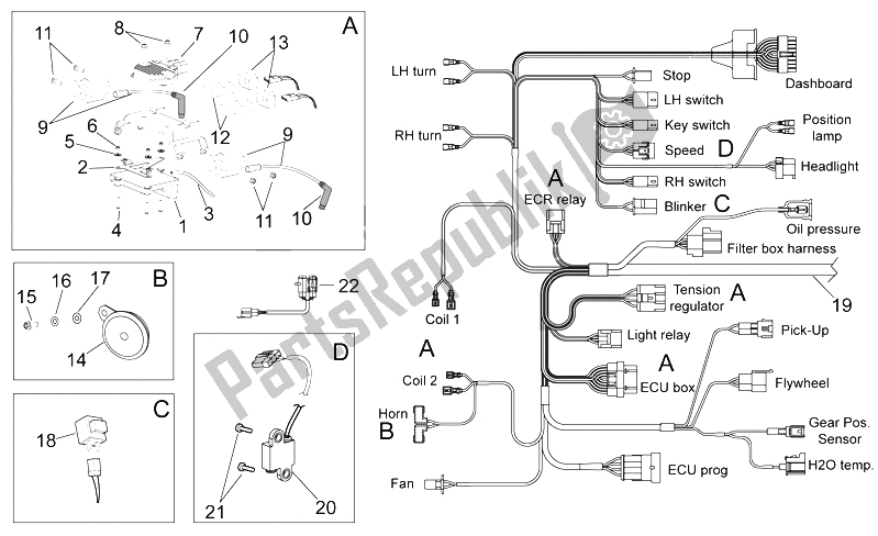 All parts for the Electrical System I of the Aprilia SXV 450 550 Street Legal 2009