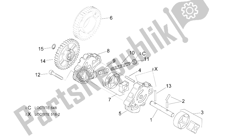 Todas las partes para Bomba De Aceite de Aprilia RSV Mille SP 1000 1999