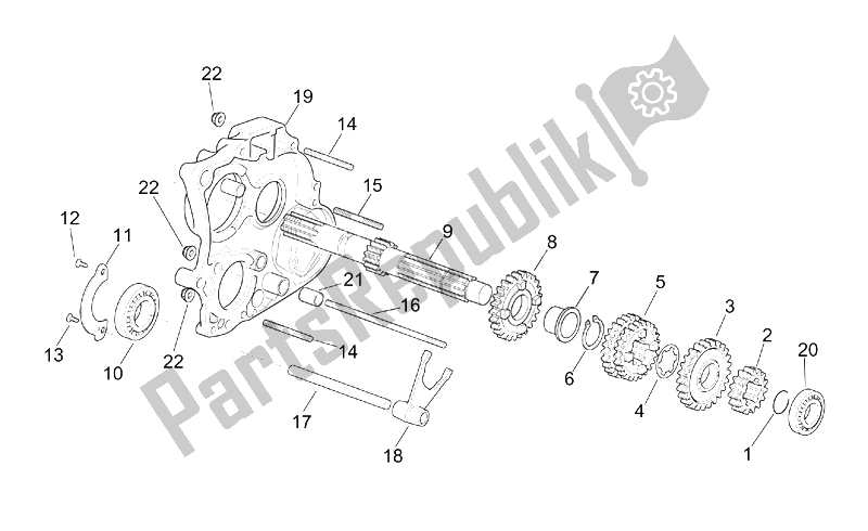 Alle Teile für das Primärzahnradwelle des Aprilia RS 250 1995