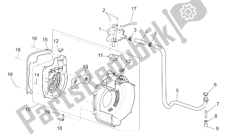 Toutes les pièces pour le Air Secondaire du Aprilia Mojito 125 150 2003