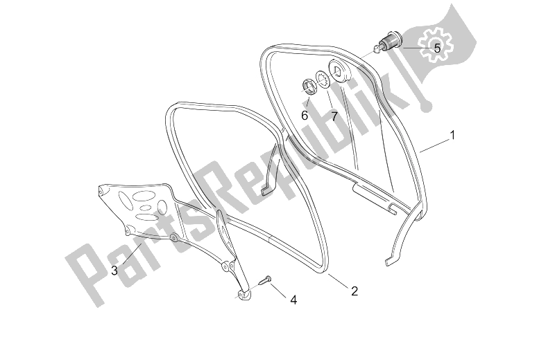 All parts for the Central Body I - Glove Comp. Door of the Aprilia Scarabeo 50 2T ENG Minarelli 1998
