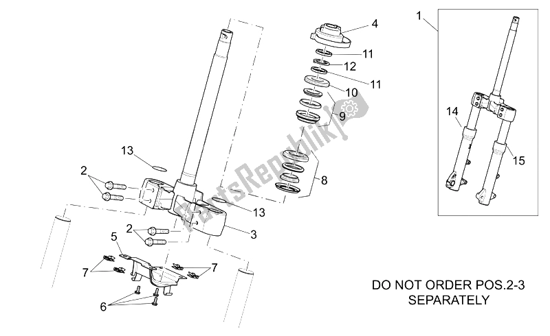 Todas as partes de Garfo Dianteiro I do Aprilia Scarabeo 250 Light E3 2006