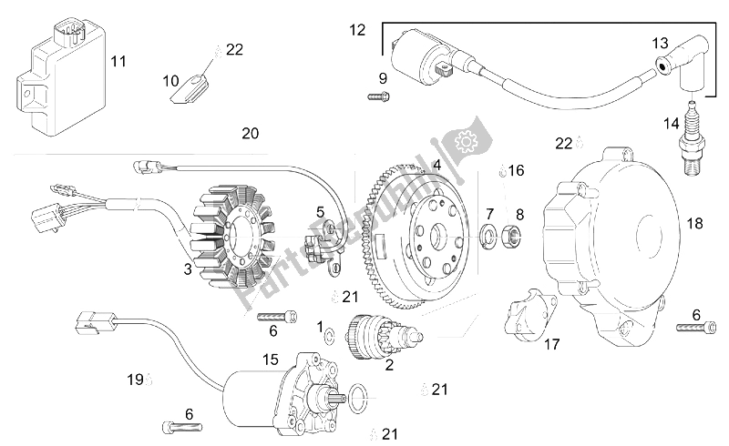 Toutes les pièces pour le Unité D'allumage du Aprilia RS 125 Tuono 2003