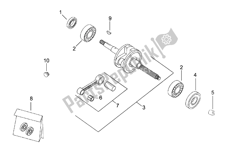 All parts for the Connecting Rod Group of the Aprilia Area 51 1998