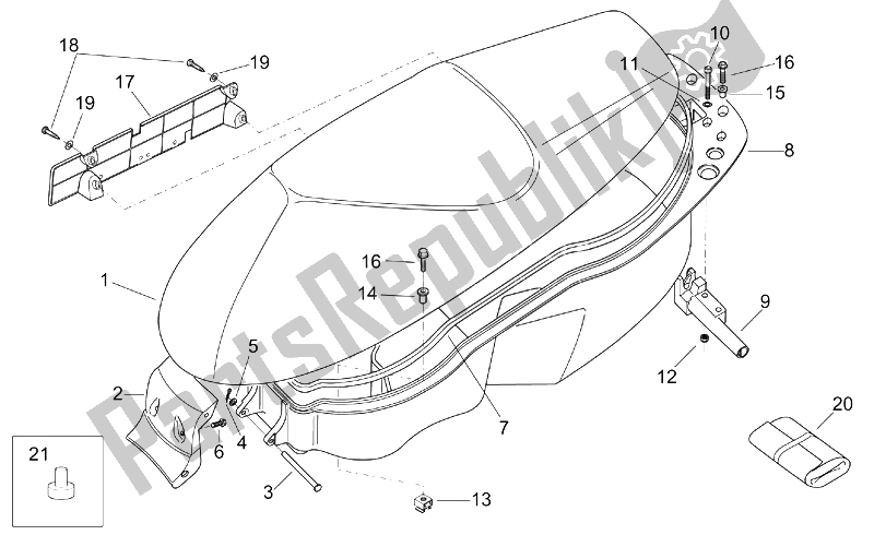 Alle Teile für das Satteleinheit des Aprilia Leonardo 125 150 ST 2001