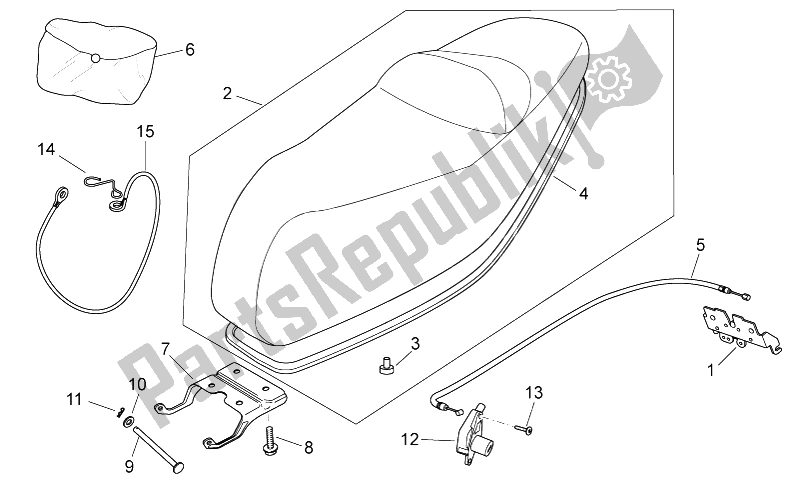 Toutes les pièces pour le Selle du Aprilia Atlantic 125 E3 2010