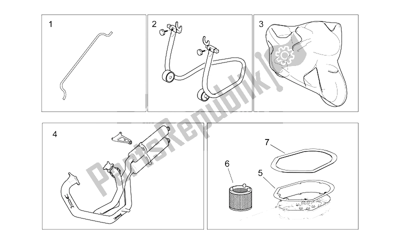 All parts for the Completing Part of the Aprilia RSV Mille SP 1000 1999