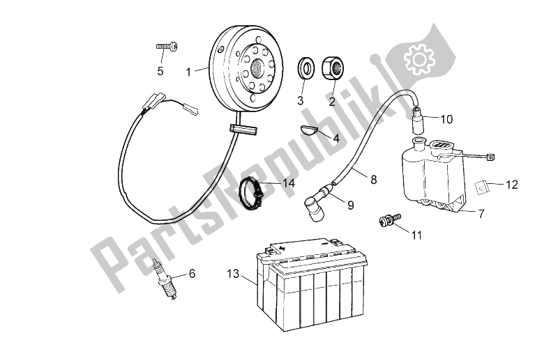 Todas las partes para Volante de Aprilia RX SX 50 2011