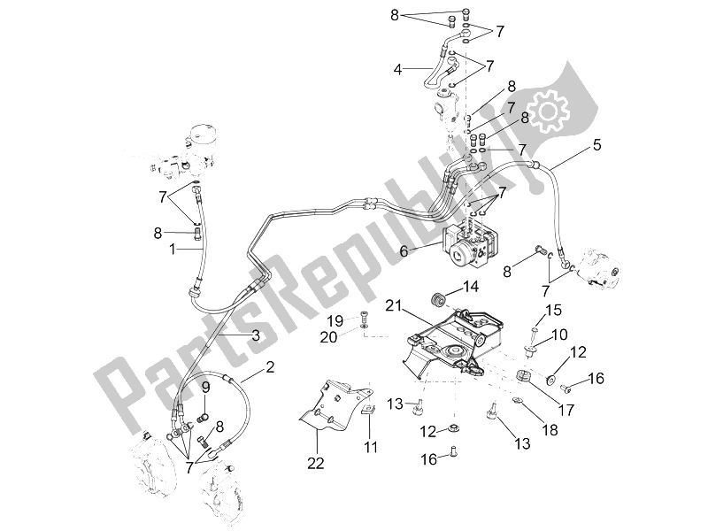 Tutte le parti per il Sistema Frenante Abs del Aprilia RSV4 Racing Factory L E Europe 1000 2016