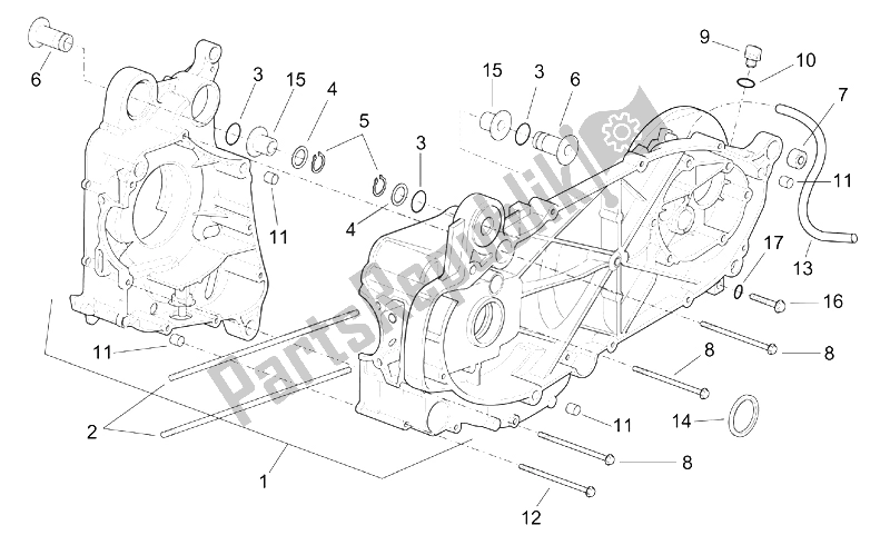 Alle onderdelen voor de Carter van de Aprilia Leonardo 250 ST ENG Yamaha 2001