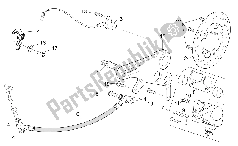 Alle Teile für das Bremssattel Hinten des Aprilia RSV4 Aprc R ABS 1000 2013