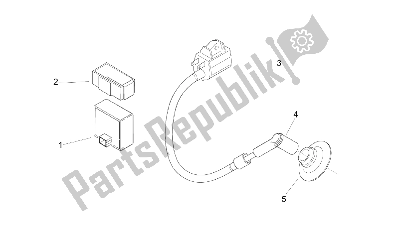 All parts for the Ignition Unit of the Aprilia Mojito Custom 50 2T ENG Aprilia 1999