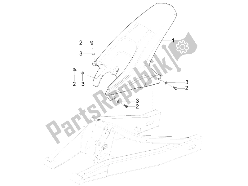 Todas las partes para Guardabarros Trasero de Aprilia RS4 50 2T 2011