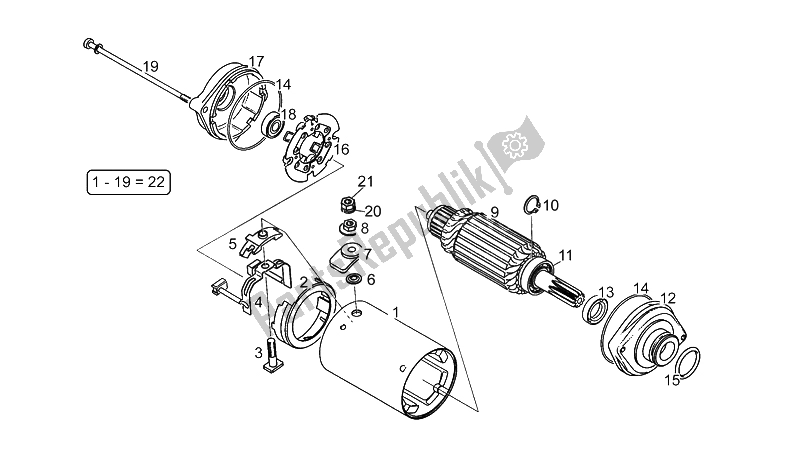 Toutes les pièces pour le Démarreur du Aprilia Pegaso 650 1992