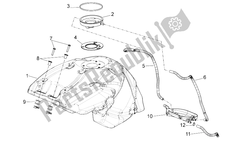 Tutte le parti per il Serbatoio Di Carburante del Aprilia Shiver 750 GT 2009