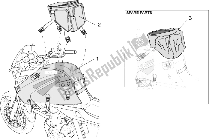 Toutes les pièces pour le Acc.-top / Valises, Valises Latérales Iii du Aprilia Pegaso Strada Trail 650 IE 2005