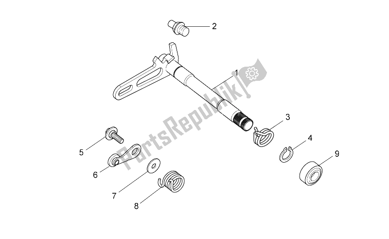 All parts for the Gear Box Selector I of the Aprilia RXV 450 550 2009