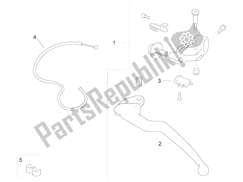 All parts for the Clutch Control of the Aprilia RSV4 RR Racer Pack 1000 2015