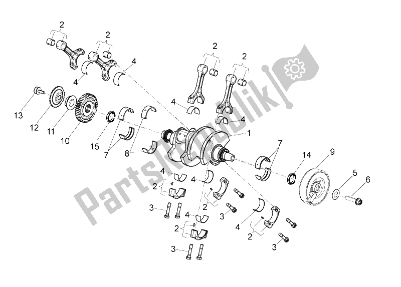 Alle onderdelen voor de Aandrijfas van de Aprilia RSV4 Aprc R ABS 1000 2013