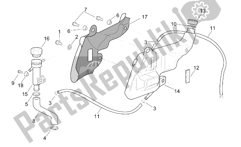 All parts for the Expansion Tank of the Aprilia RSV Tuono 1000 2002