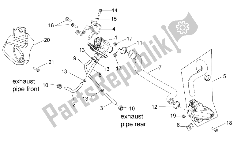 All parts for the Secondary Air of the Aprilia RXV 450 550 Street Legal 2009