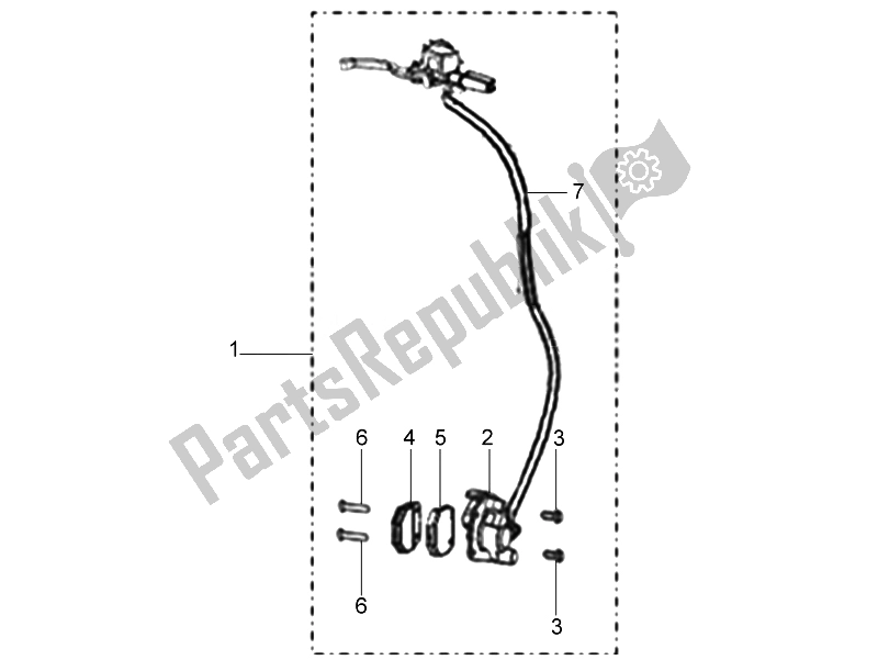 All parts for the Front Brake Assembly of the Aprilia ETX 150 2014