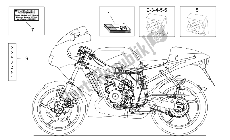 Tutte le parti per il Manuali E Decalcomania Op del Aprilia RS 50 1999