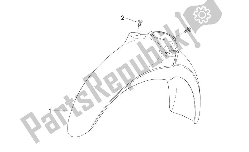 All parts for the Front Body Vi - Front Mudguard of the Aprilia Scarabeo 50 2T ENG Minarelli 1998