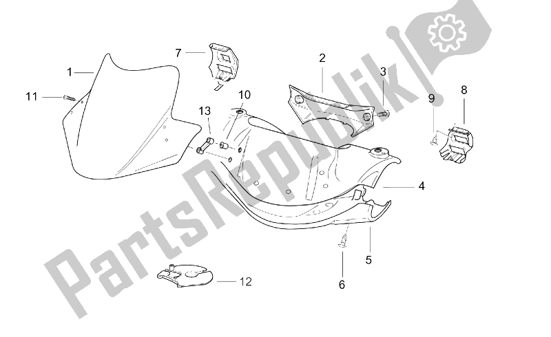 Toutes les pièces pour le Corps Avant I du Aprilia SR 50 H2O Ditech Carb 2000