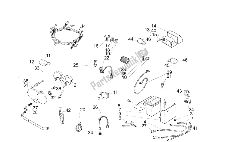 All parts for the Electrical System of the Aprilia Pegaso 600 1990