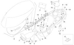 Saddle and helmet compartment