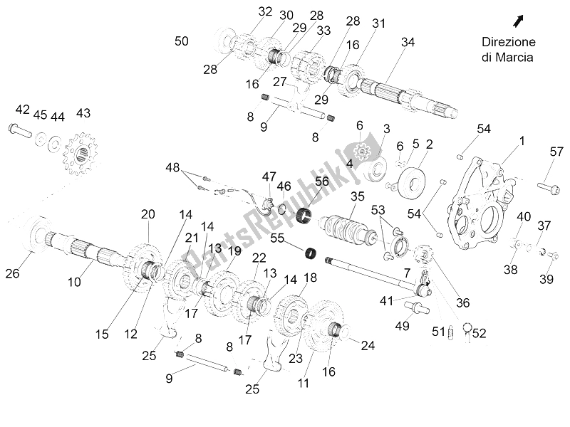 Toutes les pièces pour le Réducteur - Engrenage du Aprilia RSV4 RR USA 1000 2016