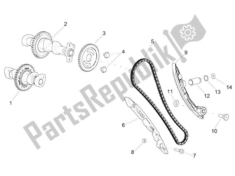 All parts for the Vrd. Zylindersteuer of the Aprilia RSV4 RR 1000 2015