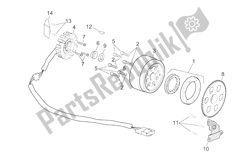 All parts for the Ignition Unit of the Aprilia Atlantic 400 500 Sprint 2005