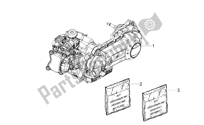 Tutte le parti per il Motore del Aprilia Sport City ONE 125 4T E3 2008