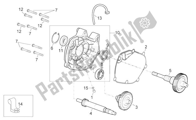 Todas las partes para Transmisión de Aprilia Scarabeo 400 492 500 Light 2006